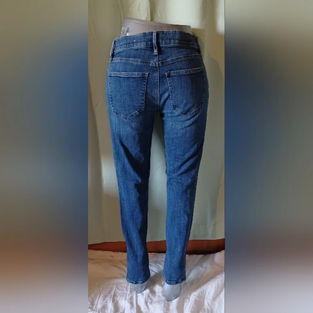 Ann Taylor Factory Mid Rise Straight Blue Denim Jeans - Picture 3 of 6